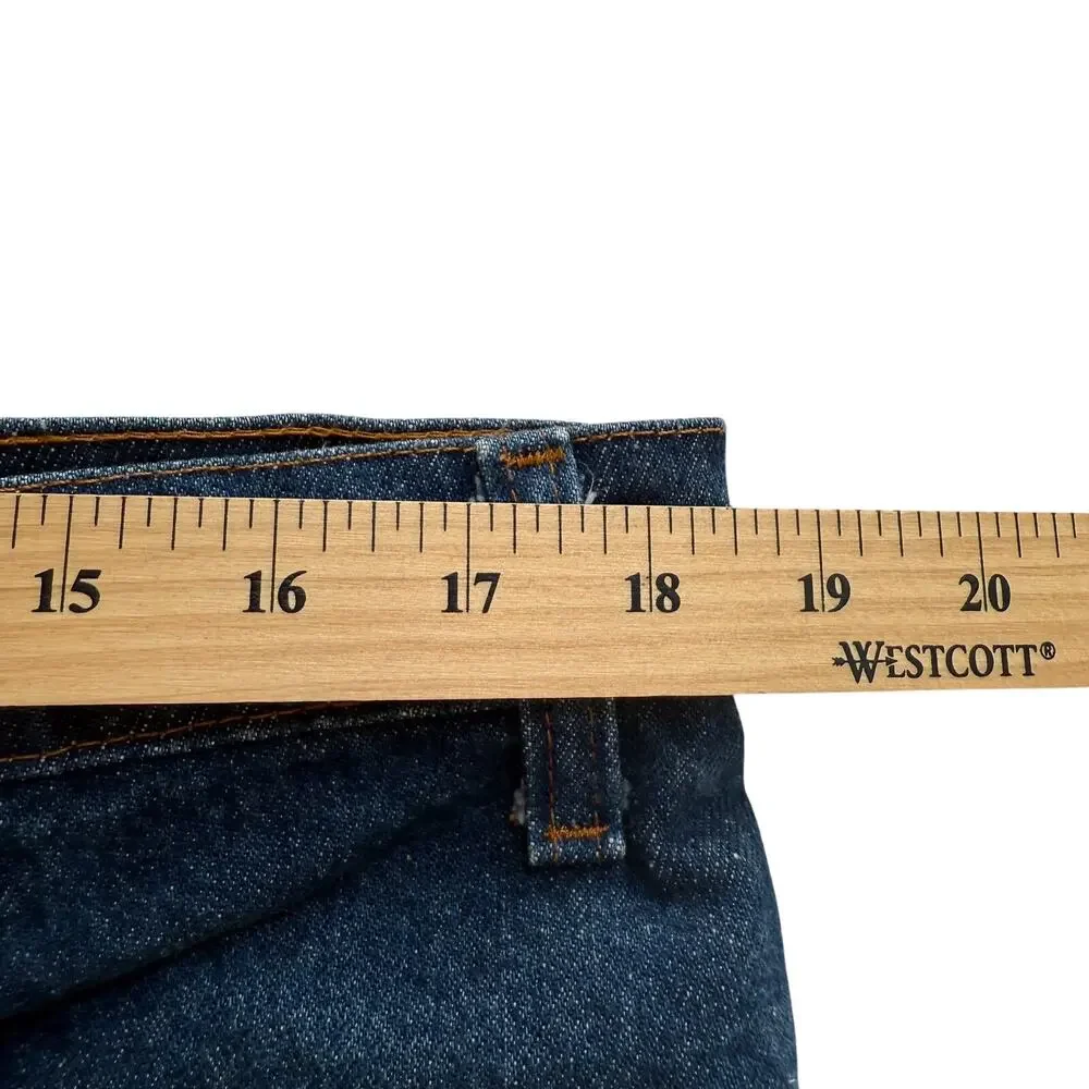 VTG Levis 517 Jeans Mens 37x28 Dark Wash Blue Denim Orange Tag 80s